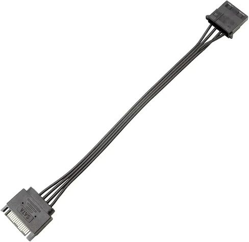 SATA 15Pin Male to 2 4Pin Female IDE HDD Power Hard Drive Y Cable 15 Pin to 4 Pin Cord 0.2M(1 X 4pin) in Saudi Arabia