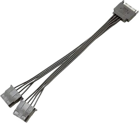 SATA 15Pin Male to 2 4Pin Female IDE HDD Power Hard Drive Y Cable 15 Pin to 4 Pin Cord 0.2M(1 X 4pin) in Saudi Arabia