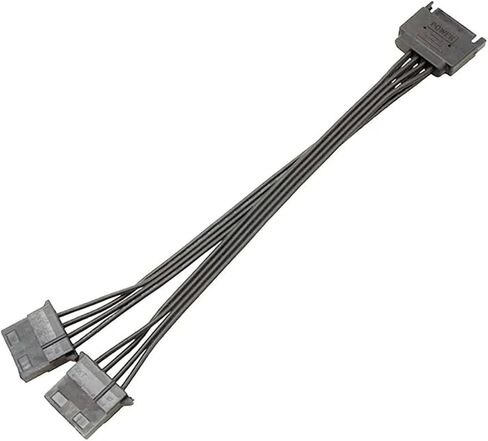 SATA 15Pin Male to 2 4Pin Female IDE HDD Power Hard Drive Y Cable 15 Pin to 4 Pin Cord 0.2M(1 X 4pin) in Saudi Arabia