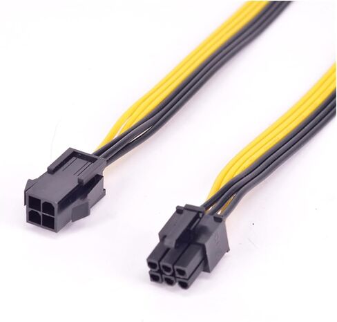 PCI-e 6Pin Male to CPU 4Pin Female Power Conversion Cable ATX 12V 4Pin to PCI 6 Pin Power Supply Cable 18AWG in Saudi Arabia