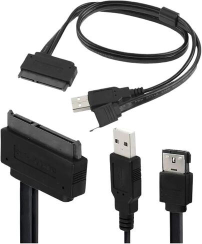 SA-075 SATA 22Pin Female to ESATA USB Power Supply 2-in-1 Hard Disk Data Cord 0.5m in Saudi Arabia