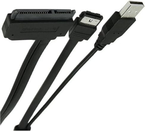 SA-075 SATA 22Pin Female to ESATA USB Power Supply 2-in-1 Hard Disk Data Cord 0.5m in Saudi Arabia