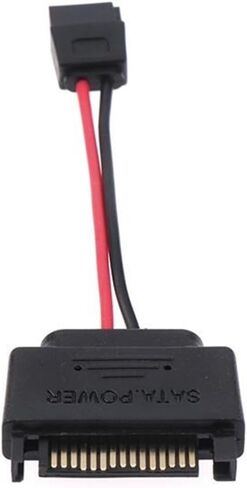 1pc SATA Power 15-Pin Male to SATA 6-Pin Slimline Power Adapter Cable 15 Pin to 6 Pin Adapter Cable for CDROM in Saudi Arabia