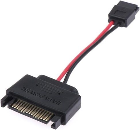 1pc SATA Power 15-Pin Male to SATA 6-Pin Slimline Power Adapter Cable 15 Pin to 6 Pin Adapter Cable for CDROM in Saudi Arabia