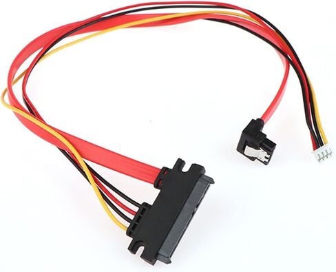 1pc 2-in-1 7pin Data Sata + 2.0mm 4pin Power 7 + 15 Pin 22p Sata Consloint CD/DVD HD Disk Cable (20cm) in Saudi Arabia