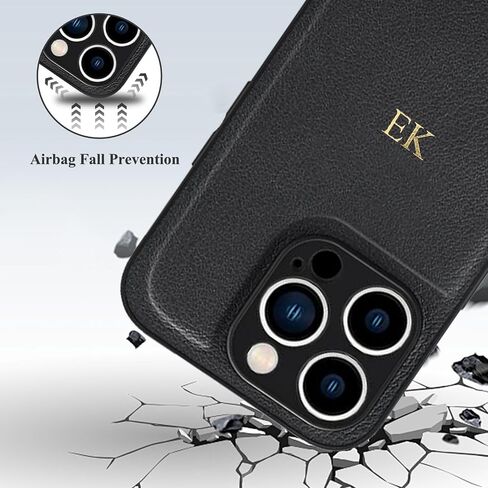 علبة منقوشة مخصصة لـ iPhone - حالة جلدية محطمة مخصصة لـ iPhone 15 ، 14 ، 13 ، 12 ، 11 ، XR ، XS ، X ، X ، 8 ، 7 Plus ، Pro ، Max ، نص مخصص ، تاريخ ، الاسم ، الأحرف الأولى ، النقش ، فكرة الهدية in Kuwait