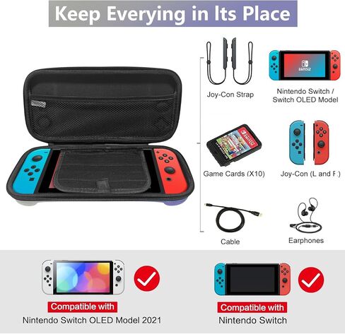 Carrying case for Switch 2,Waterproof, dustproof, dirtproof, shockproof, all-around protection, large capacity, easy to carry, convenient for travel Carrying case (pu gradient yellow green) in Saudi Arabia