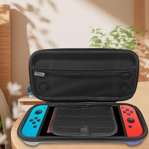 Carrying case for Switch 2,Waterproof, dustproof, dirtproof, shockproof, all-around protection, large capacity, easy to carry, convenient for travel Carrying case (pu gradient yellow green) in Saudi Arabia
