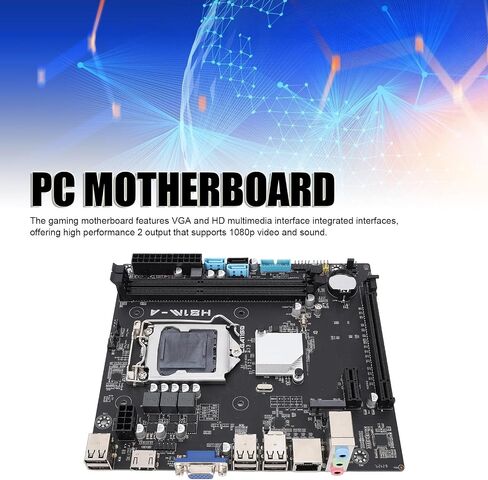 Bewinner Gaming Mining Motherboard for LGA1150 ATX DDR3, M.2 NVME 1080p PCIE 2.0x16 Gaming, VGA HD, CR2032 x 1 240mah, Supports for Core i7 i5 i3 in Saudi Arabia