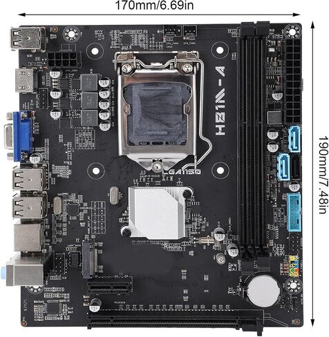 Bewinner Gaming Mining Motherboard for LGA1150 ATX DDR3, M.2 NVME 1080p PCIE 2.0x16 Gaming, VGA HD, CR2032 x 1 240mah, Supports for Core i7 i5 i3 in Saudi Arabia