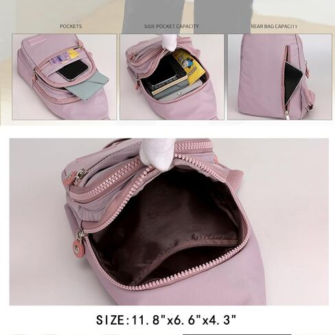 Crossbody Shoulder Bag Women Men Travel Hiking Backpack Chest Daypack Small Sling Bag in Saudi Arabia