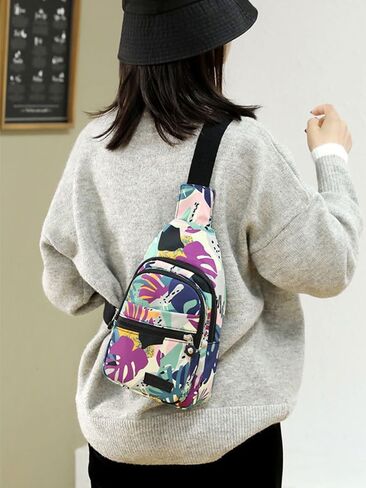 Crossbody Shoulder Bag Women Men Travel Hiking Backpack Chest Daypack Small Sling Bag in Saudi Arabia