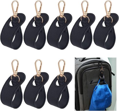 8Pcs Leather Hat Clips Hands Free Hat Clips with Lobster Clasp Hats Storage Hook Clip on Holder Strap for Outdoor in Saudi Arabia