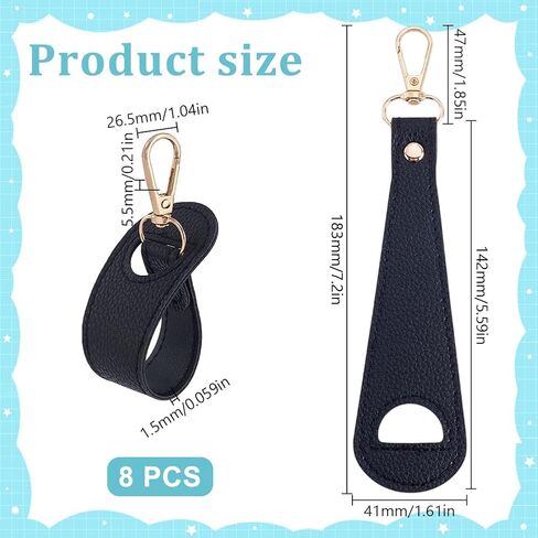 8Pcs Leather Hat Clips Hands Free Hat Clips with Lobster Clasp Hats Storage Hook Clip on Holder Strap for Outdoor in Saudi Arabia