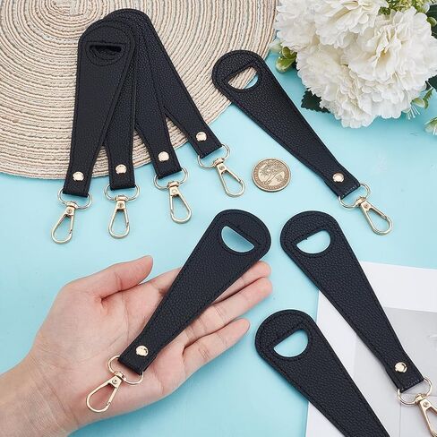 8Pcs Leather Hat Clips Hands Free Hat Clips with Lobster Clasp Hats Storage Hook Clip on Holder Strap for Outdoor in Saudi Arabia