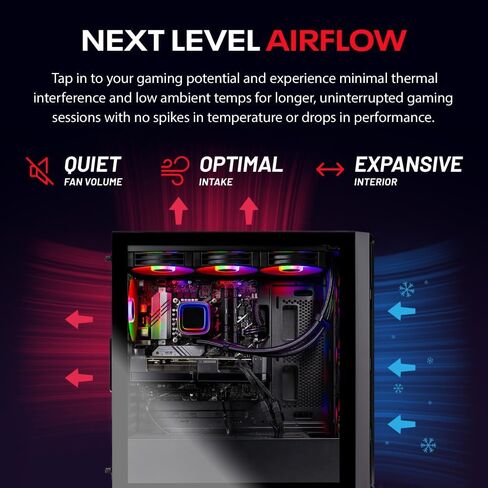 Skytech Rampage Gaming PC سطح مكتب ، Ryzen 7 9700x 3.8 GHz (5.5GHz Turbo) ، NVIDIA RTX 5060 8GB ، 1TB NVME SSD ، 32GB DDR5 RAM 5200 RGB ، 850W GOLD ATX 3 PSU ، 360MM ARGB AIO ، WI-FI ، WIN 11 in Saudi Arabia
