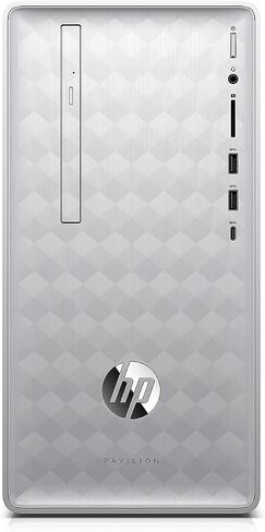 HP Pavilion (590-p0050) Desktop Computer with Intel Core i5+8400 Processor, 8GB RAM and 16 GB Intel Optane Memory, 1TB Hard Drive, Windows 10 (Silver) in Kuwait
