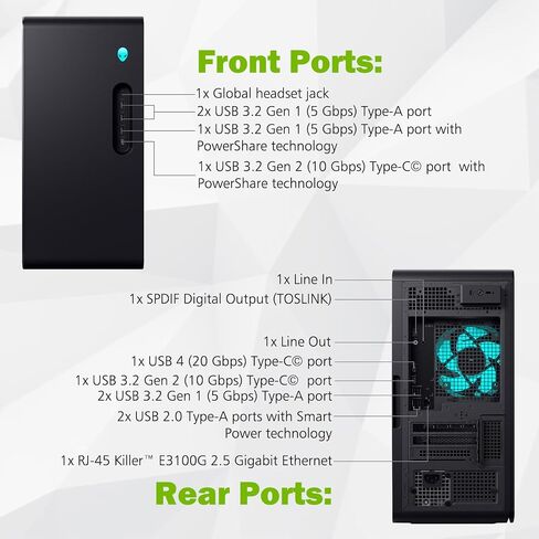 Eloyware Aurora Gaming Desktop 2025 ، Intel Core Ultra 9 285k (24-core ، حتى 5.6 جيجا هرتز) ، Nvidia Geforce RTX 5080 GDDR7 (> 4090) ، 64GB DDR5 RAM | 8TB M. in Kuwait