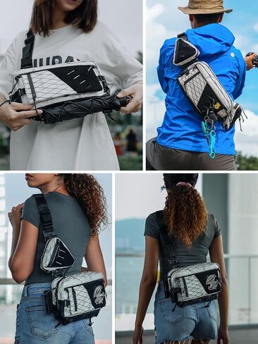 Cache L6 EDC حقيبة حبال Modular ، حقيبة كتف Crossbody خفيفة الوزن ، حقيبة صدر سفر ، حزمة نهارية على الكتف للحمل اليومي ، السفر غير الرسمي ، المشي لمسافات طويلة ، والرياضة في الهواء الطلق （أسود） in Saudi Arabia