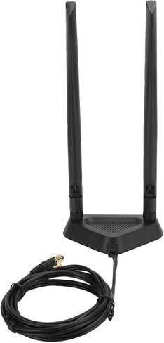 Antenna RPSMA Male to Female Extension Wire Router WiFi Cable Base 1.1 Meters for Enhanced Connectivity (Extension Cable Base + 8DB Antenna) in Saudi Arabia