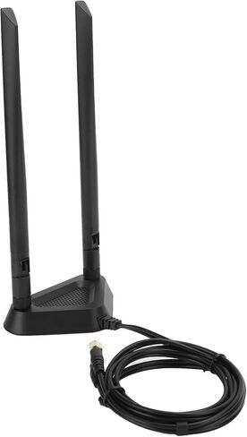 Antenna RPSMA Male to Female Extension Wire Router WiFi Cable Base 1.1 Meters for Enhanced Connectivity (Extension Cable Base + 8DB Antenna) in Saudi Arabia