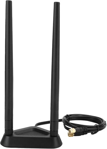 Antenna RPSMA Male to Female Extension Wire Router WiFi Cable Base 1.1 Meters for Enhanced Connectivity (Extension Cable Base + 8DB Antenna) in Saudi Arabia