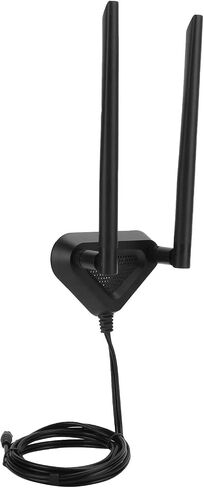 Antenna RPSMA Male to Female Extension Wire Router WiFi Cable Base 1.1 Meters for Enhanced Connectivity (Extension Cable Base + 8DB Antenna) in Saudi Arabia