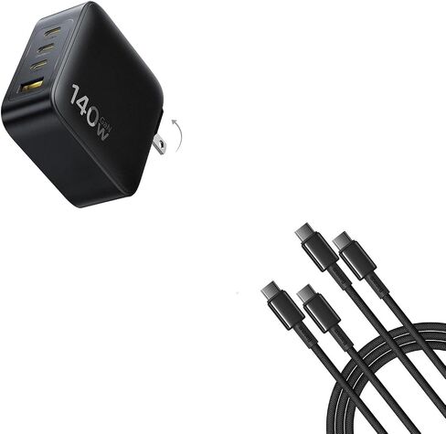 Baseus PD3.1 140W USB C Charger, PPS Fast Charger Type C, Fast Charging Block and Baseus USB C Cable, 2-Pack 3.3ft 100W 5A Fast Charging USBC to USBC Cable in Saudi Arabia