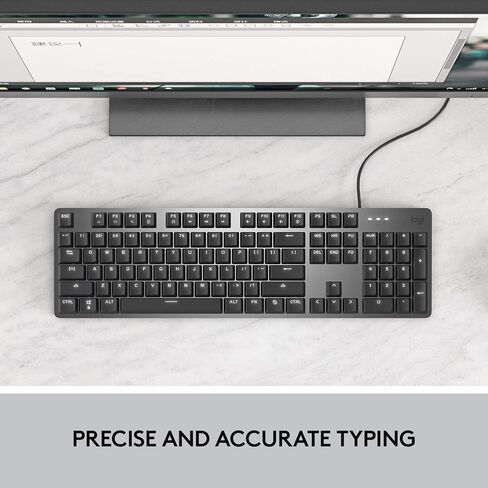 Logitech K845ch Mechanical Illuminated Keyboard, Cherry MX Switches, Strong Adjustable Tilt Legs, Compact Size, Aluminum Top Case, 104 Keys, USB Corded, Windows (Cherry Blue Switches) (Renewed) in Kuwait