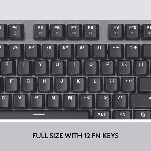 Logitech K845ch Mechanical Illuminated Keyboard, Cherry MX Switches, Strong Adjustable Tilt Legs, Compact Size, Aluminum Top Case, 104 Keys, USB Corded, Windows (Cherry Blue Switches) (Renewed) in Kuwait