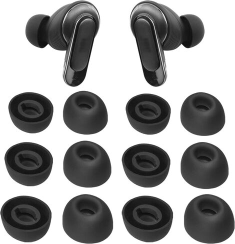 Replacement Silicone Ear Tips for JBL Tour Pro 2/3 Wireless Earbuds, 6 Pairs (S/M/L, Black) in Saudi Arabia