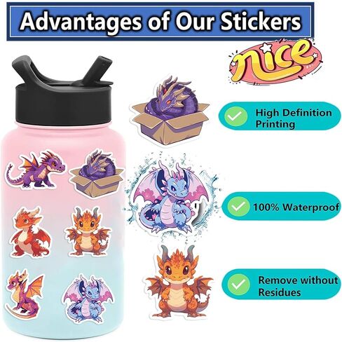 50Pcs Magic Witch Stickers Terror Animal Waterproof Sticker Fantasy Crows Cats Butterflies Owls Stickers for Water Bottle,Laptop,Phone,Skateboard Sticker for Teens Girls Kids (Cat) in Kuwait