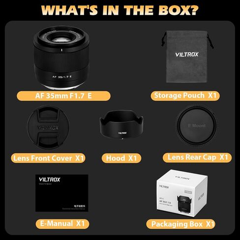 35 مم F1.7 APS-C Prime Lens لكاميرات Sony E-Mount-Fast STM Auto Focus ، فتحة كبيرة ، متوافقة مع A7C ، A7IV ، A9 ، A6700 ، ZV-E10 ، FX30 والمزيد in Kuwait