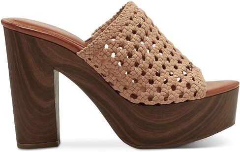 Jessica Simpson Women's Shelbie Block Heel Platform Heeled Sandal, Black, 7 in Saudi Arabia