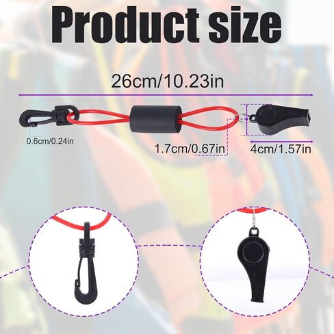 Boat Whistle with Lanyard, Loud Blast Survival Safety Whistle Emergency Accessory for Kayaking Camping Hiking Lifeguard Rescue Gear in Saudi Arabia