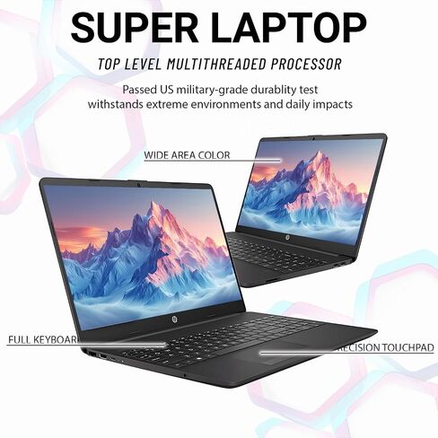 HP Latest Business Laptop with 1-Year Microsoft Office 365, Intel Core i5-1235U 10-core Processor, 15.6" FHD LED Display, 64GB RAM, 2TB SSD, Ethernet RJ-45, SD Card Reader, Windows 11 Pro, WOWPC USB in Saudi Arabia