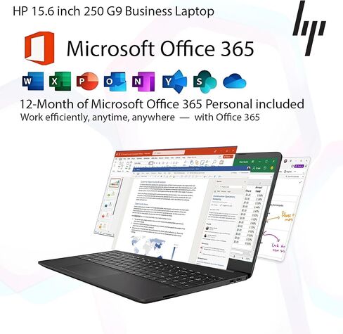 HP Latest Business Laptop with 1-Year Microsoft Office 365, Intel Core i5-1235U 10-core Processor, 15.6" FHD LED Display, 64GB RAM, 2TB SSD, Ethernet RJ-45, SD Card Reader, Windows 11 Pro, WOWPC USB in Saudi Arabia