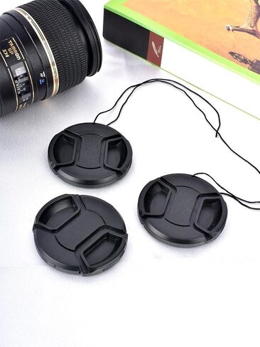 3 Packs Center Pinch Lens Cap 58mm Front Lens Cap Cover for Canon EOS Rebel T7 T6 T5 T100 4000D T8i T7i T6s T6i T5i T4i with EF-S 18-55mm Kit Lens and Other Lenses with 58mm Filter Thread in Saudi Arabia