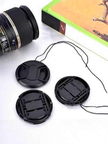 3 Packs Center Pinch Lens Cap 58mm Front Lens Cap Cover for Canon EOS Rebel T7 T6 T5 T100 4000D T8i T7i T6s T6i T5i T4i with EF-S 18-55mm Kit Lens and Other Lenses with 58mm Filter Thread in Saudi Arabia