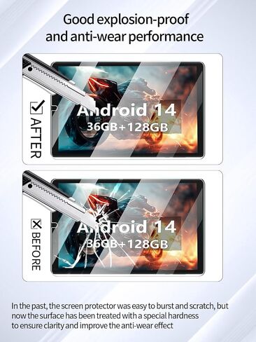 واقي الشاشة لـ Powmus BK002 2025 Android 14 Tablets 10 inch tablet ، مضاد للخلع 9H صلابة اللمس حساس 2.5D الحواف الدائرية خالية من التثبيت سهلة التثبيت ، 2 عبوة. in Saudi Arabia