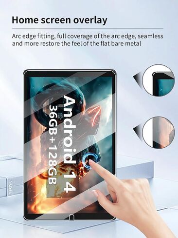 واقي الشاشة لـ Powmus BK002 2025 Android 14 Tablets 10 inch tablet ، مضاد للخلع 9H صلابة اللمس حساس 2.5D الحواف الدائرية خالية من التثبيت سهلة التثبيت ، 2 عبوة. in Saudi Arabia