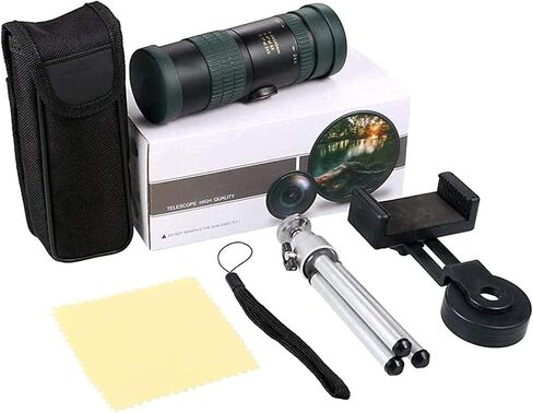Telescope Monocular 8-24x30 Zoom Monocular Compact with Night Vision BAK4 Prism FMC Lens Monocular with Smartphone Adapter and Tripod Bird Watching Traveling se in Saudi Arabia