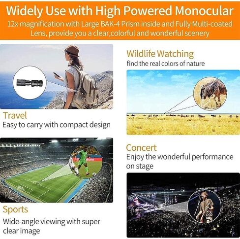 مع حامل الهاتف و TRUPOD 4K 10 300X40MM Super Teapto Zoom Concerts Matches Football Matches Bird Watching S للسفر - in Kuwait