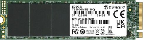 Transcend 500GB PCIe SSD M.2 (2280) NVMe PCIe Gen3x4 TS500GMTE110Q in Saudi Arabia