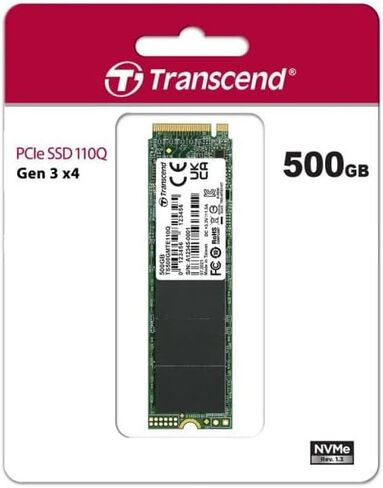 Transcend 500GB PCIe SSD M.2 (2280) NVMe PCIe Gen3x4 TS500GMTE110Q in Saudi Arabia