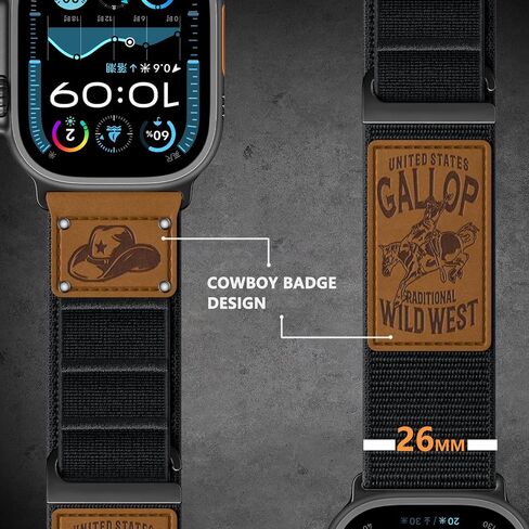 WJK Rugged Nylon Sport Band متوافق مع فرق Apple Watch للرجال 42 مم 45 مم 45 مم 46 مم 49 مم ، حزام العلم الناعم الناعم الناعم من أجل IWatch Ultra Series 10/9/8/7/6/5/4/SE/SE/Ultra 2 in Kuwait