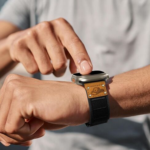 WJK Rugged Nylon Sport Band متوافق مع فرق Apple Watch للرجال 42 مم 45 مم 45 مم 46 مم 49 مم ، حزام العلم الناعم الناعم الناعم من أجل IWatch Ultra Series 10/9/8/7/6/5/4/SE/SE/Ultra 2 in Kuwait