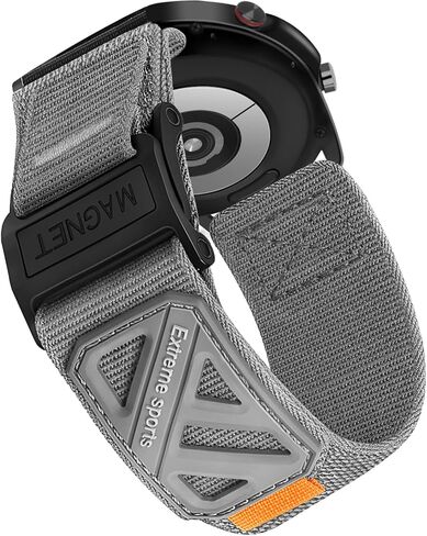 Compatible with Samsung Galaxy Watch 345mm/Galaxy Watch 46mm/Gear S3 Frontier/Classic, featuring a 22mm nylon magnetic buckle strap, specifically designed for men. in Saudi Arabia