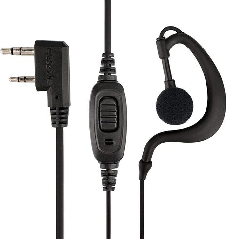 Retevis Adjustable Earhook Walkie Talkie Earpiece with Mic, Compatible RT22 RT21 H-777 RT68 H-777S RB29 RT19 Baofeng 888S pxton Walkie Talkie, D Shape Earhook 2 Way Radio Headset(10 Pack) in Kuwait