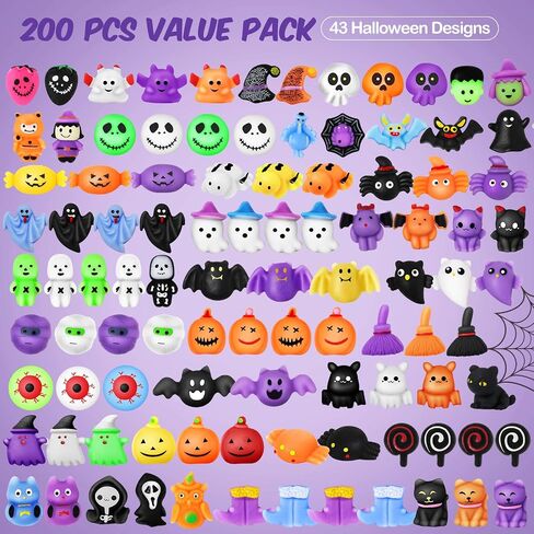 60PCS Halloween Squishy Toys for Kids, Halloween Party Favor for Kids, Halloween Classies Character Squishy Toys, Mochi Stress Relief Toys for Halloween Trick or Treat, Classroom Rewards, Goodie Bags in Kuwait